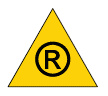 yellow triangle indicates sole puncture protection