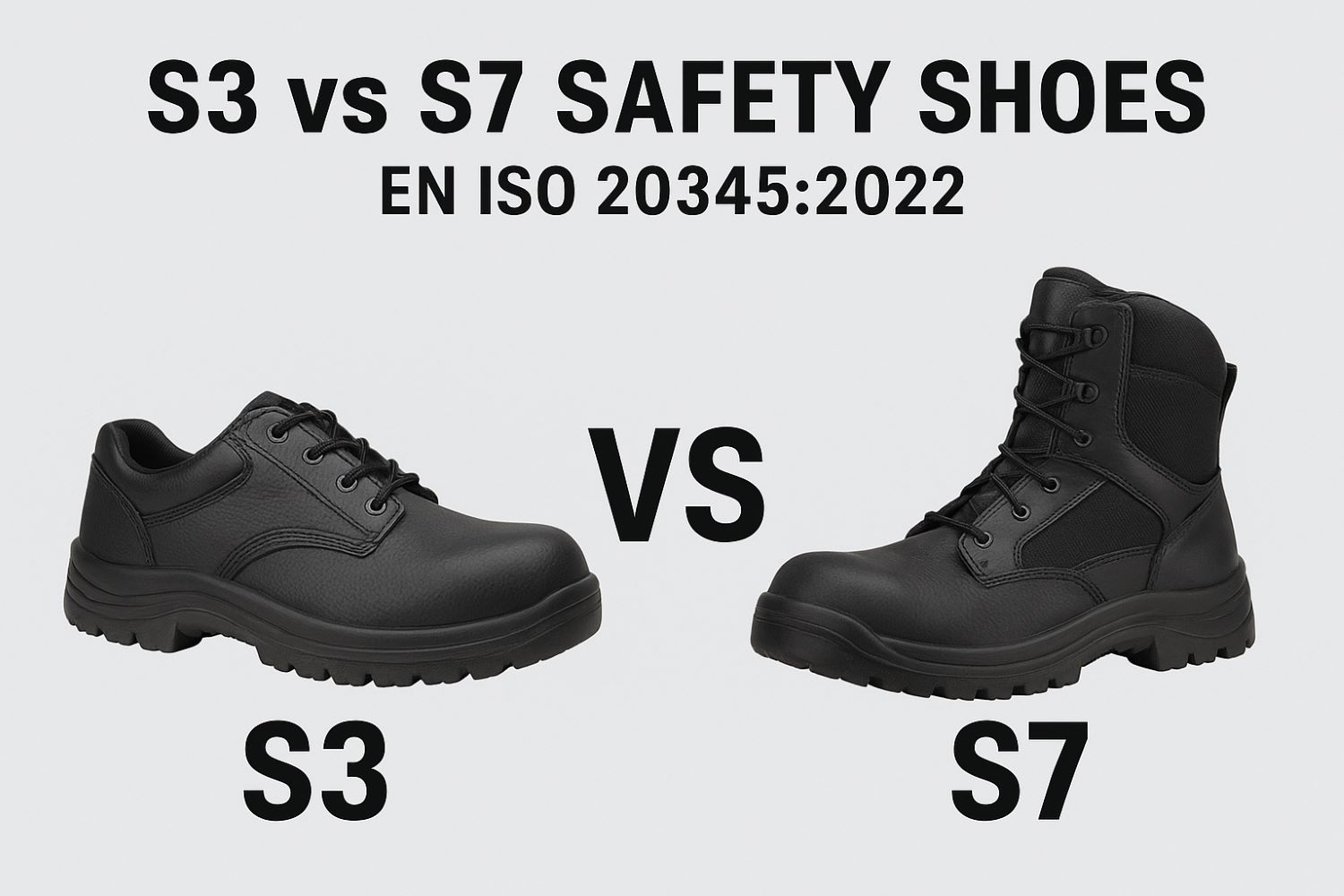 Calçados de segurança S3 vs S7: Qual é a diferença na EN ISO 20345:2022?